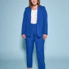 Blazer monopetto in cady tinta unita ROYAL BLUE