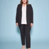 Blazer monopetto in cady tinta unita NERO