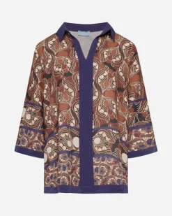 Blusa etnica Marrone