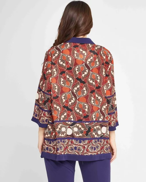 Blusa etnica Marrone