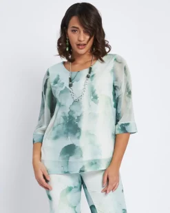 Blusa girocollo a fantasia ALOE