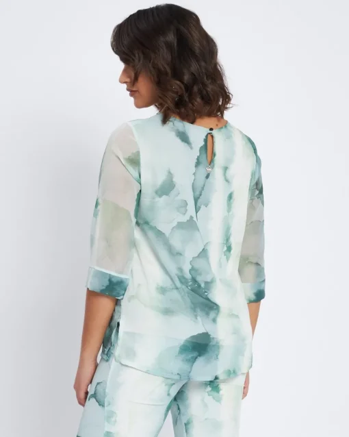 Blusa girocollo a fantasia ALOE