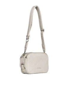 Borsa a spalla piccola in ecopelle con motivo ad intreccio con tracoll