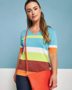 Borsa a tracolla Easy smart in ecopelle a grana con logo sul davanti P