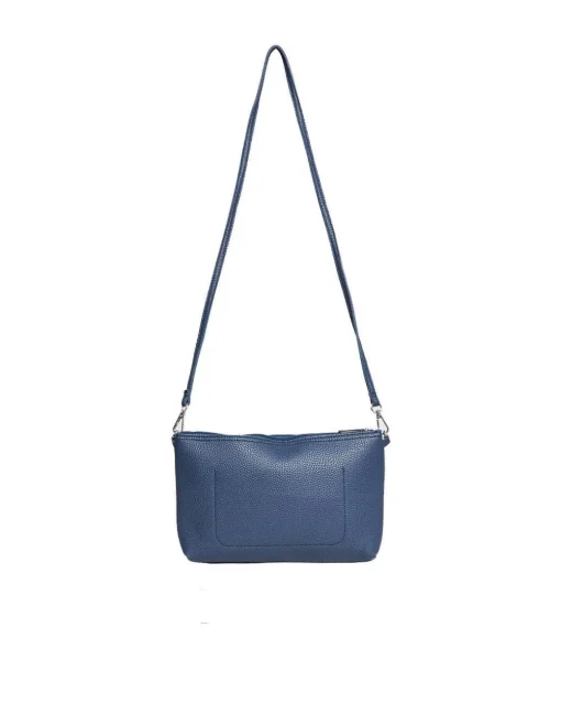 Borsa a tracolla Easy smart in ecopelle a grana con logo sul davanti B