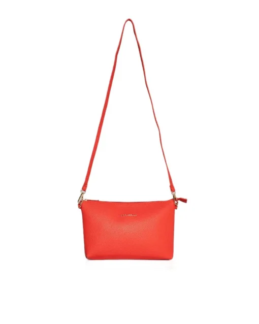 Borsa a tracolla Easy smart in ecopelle a grana con logo sul davanti P