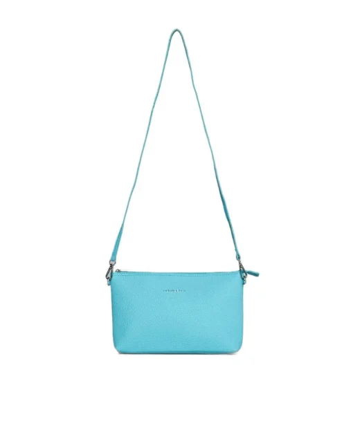 Borsa a tracolla Easy smart in ecopelle a grana con logo sul davanti B
