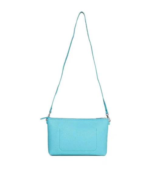 Borsa a tracolla Easy smart in ecopelle a grana con logo sul davanti B