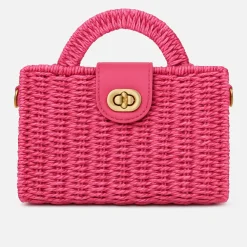 Borsa a tracolla rettangolare con manico curvo