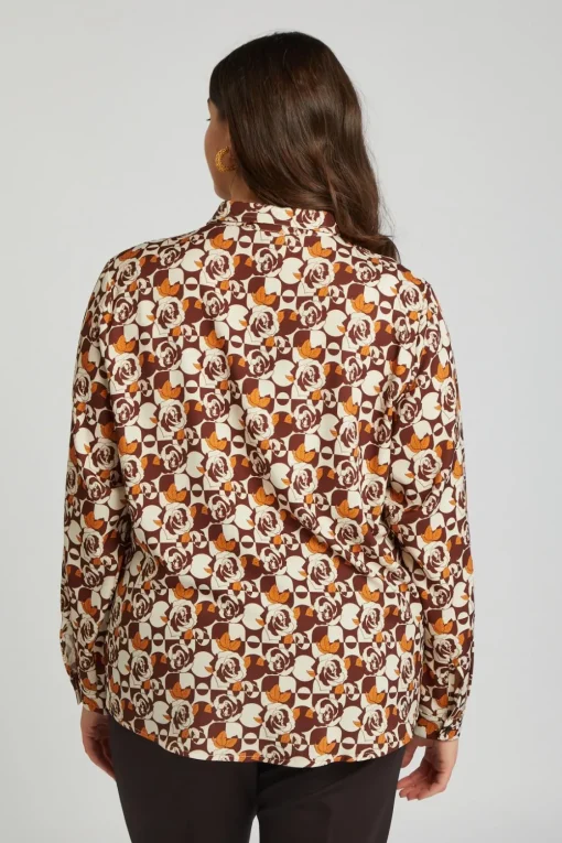 Camicia fantasia CIOCCOLATO