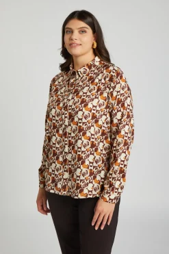 Camicia fantasia CIOCCOLATO