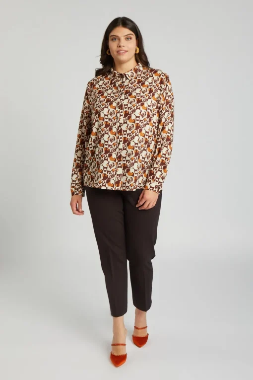 Camicia fantasia CIOCCOLATO