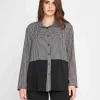 Camicia pied de poul NERO-BIANCO