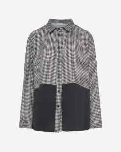 Camicia pied de poul NERO-BIANCO