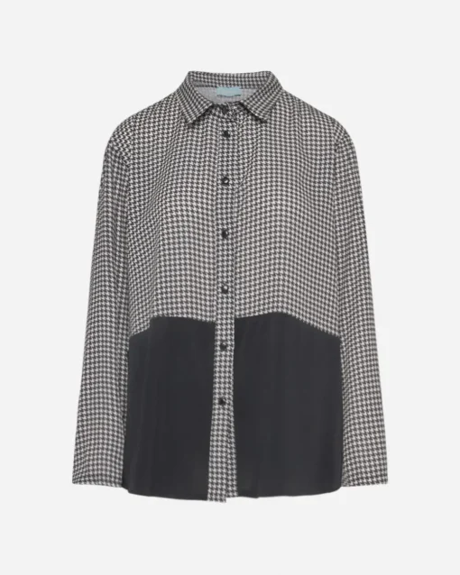 Camicia pied de poul NERO-BIANCO