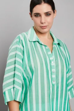CAMICIA RIGATA VERDE