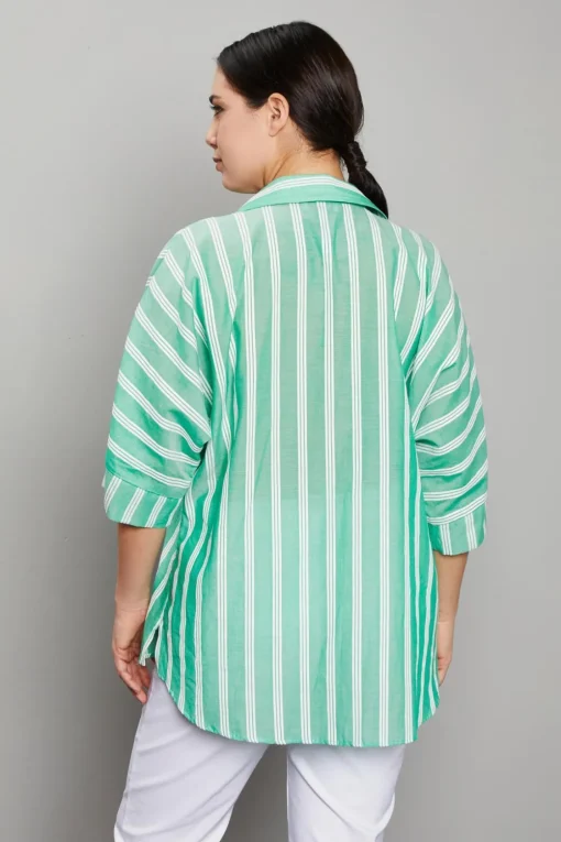 CAMICIA RIGATA VERDE
