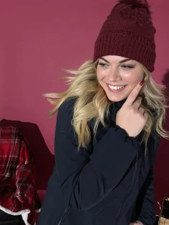 Cappello pon pon BORDEAUX