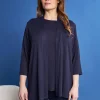 Cardigan aperto in maglia lurex di misto viscosa BLU