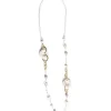 Collana lunga con strass e cristalli BIANCO