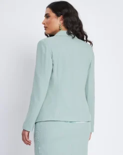 Giacca con pattine ed inserti asimmetrici in pizzo ALOE