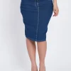 Gonna in denim con spacco posteriore DENIM