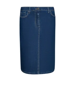 Gonna in denim con spacco posteriore DENIM