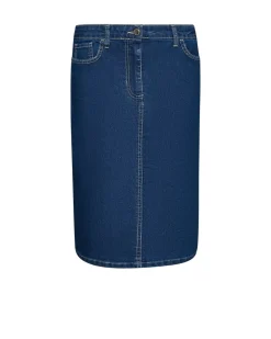 Gonna in denim con spacco posteriore DENIM
