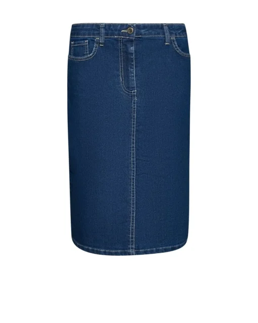 Gonna in denim con spacco posteriore DENIM