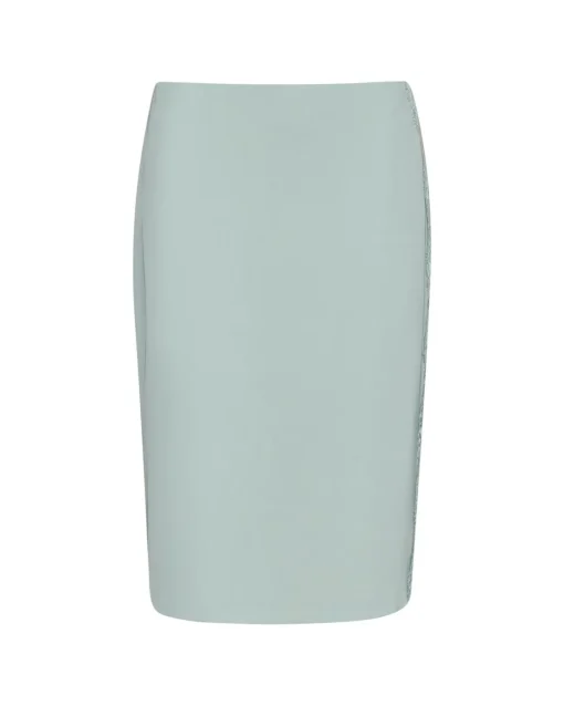 Gonna longuette con pizzo laterale ALOE