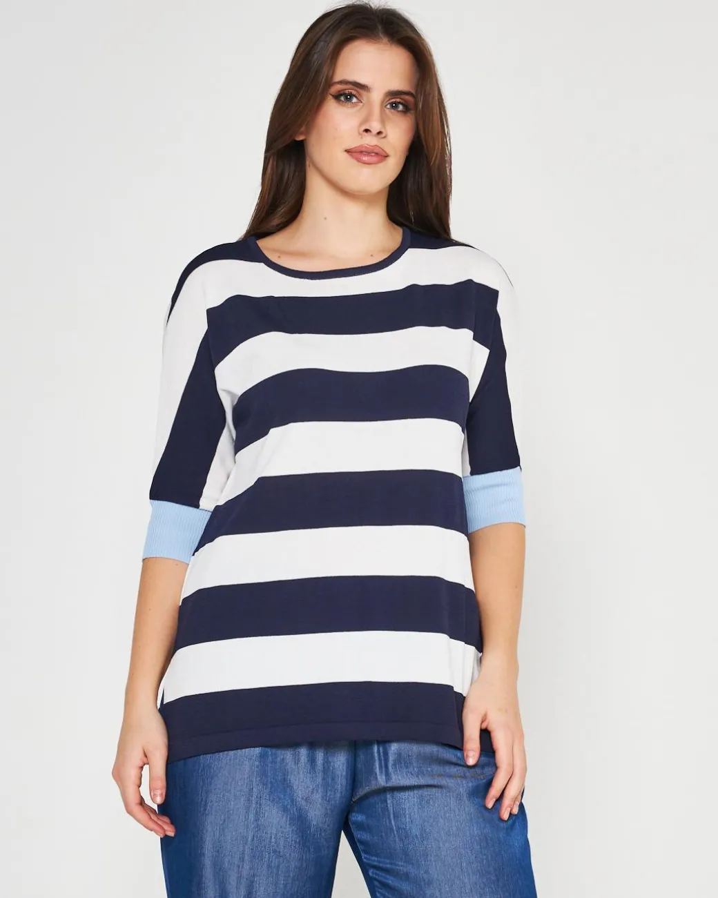 Maglia a righe BLUE NAVY-BIANCO