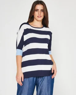 Maglia a righe BLUE NAVY-BIANCO