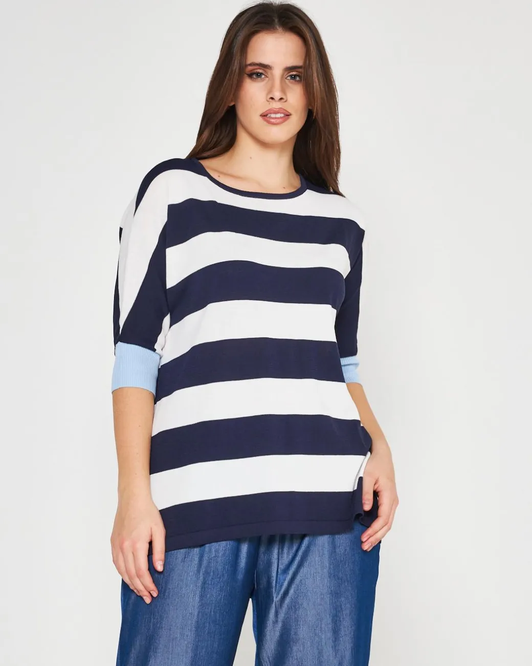 Maglia a righe BLUE NAVY-BIANCO