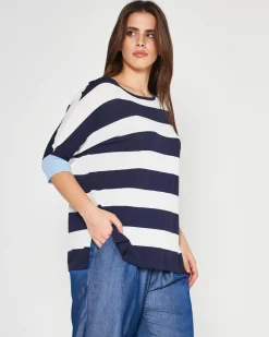 Maglia a righe BLUE NAVY-BIANCO