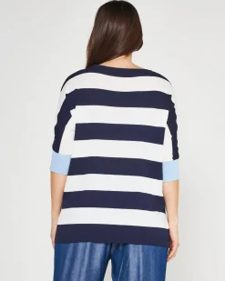 Maglia a righe BLUE NAVY-BIANCO