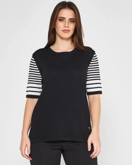 Maglia a righe NERO-BIANCO