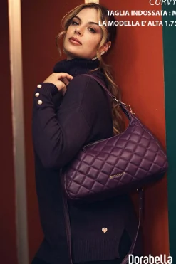 Maglia collo alto e dettaglio bottoni PRUGNA