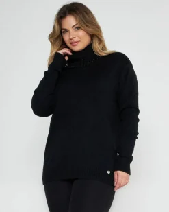 Maglia collo alto staccabile NERO A