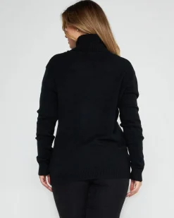 Maglia collo alto staccabile NERO A