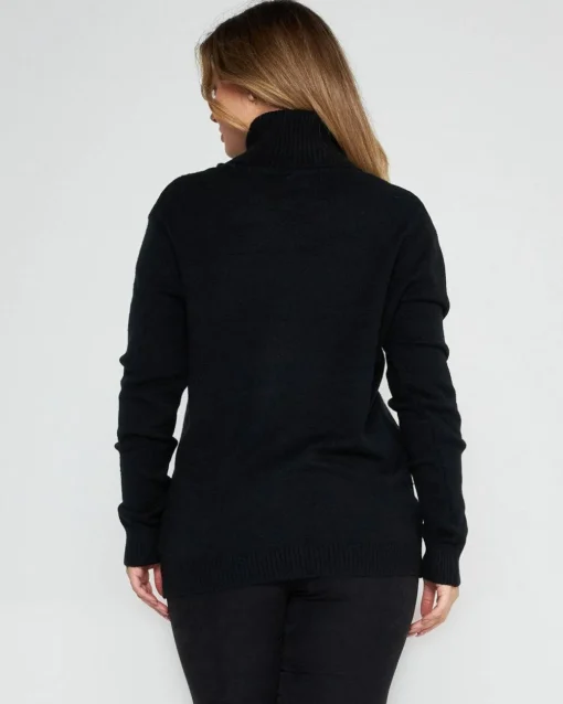 Maglia collo alto staccabile NERO A