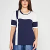 Maglia color block BLUE NAVY