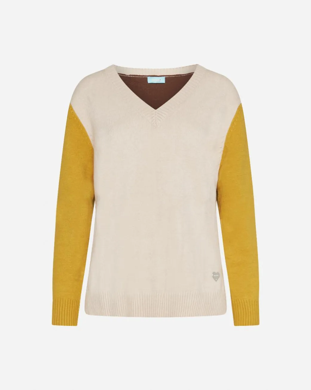 Maglia color block LIGHT BEIGE