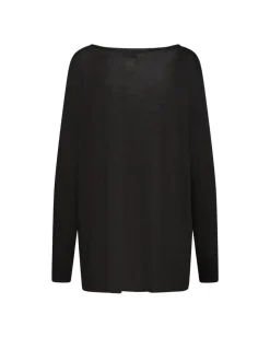 Maglia con inserti in lurex NERO-OTTANIO