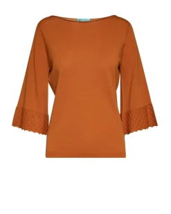 Maglia con scollo a barca e manica 3/4 CURCUMA
