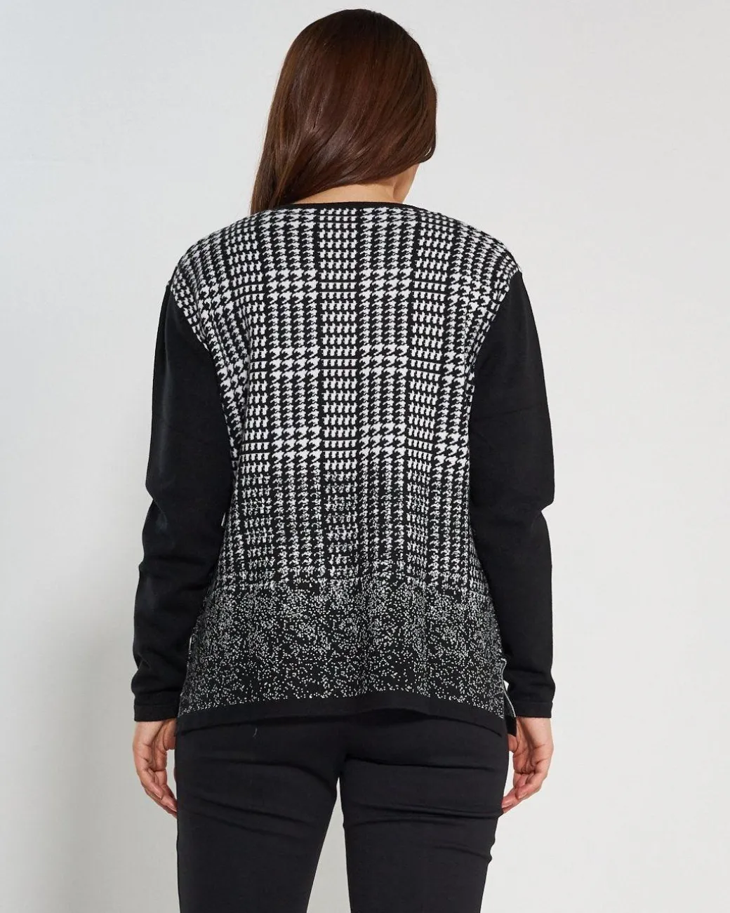 Maglia finto twin set BLACK