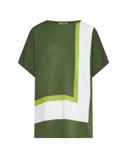 Maglia girocollo in filato di misto viscosa con motivo a righe color-b