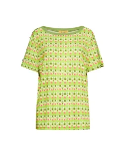 Maglia in fantasia con dettaglio bottoncini LIME