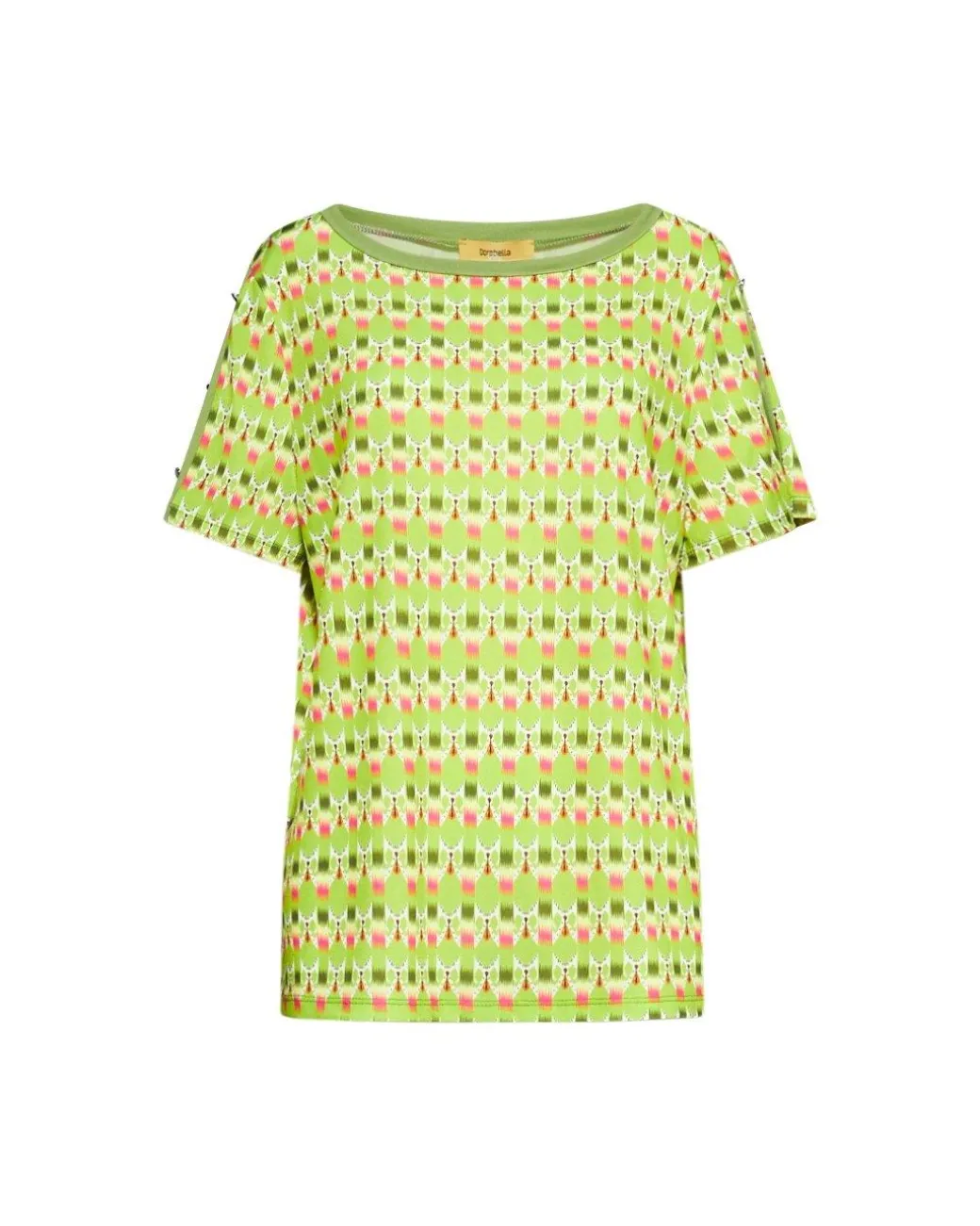 Maglia in fantasia con dettaglio bottoncini LIME