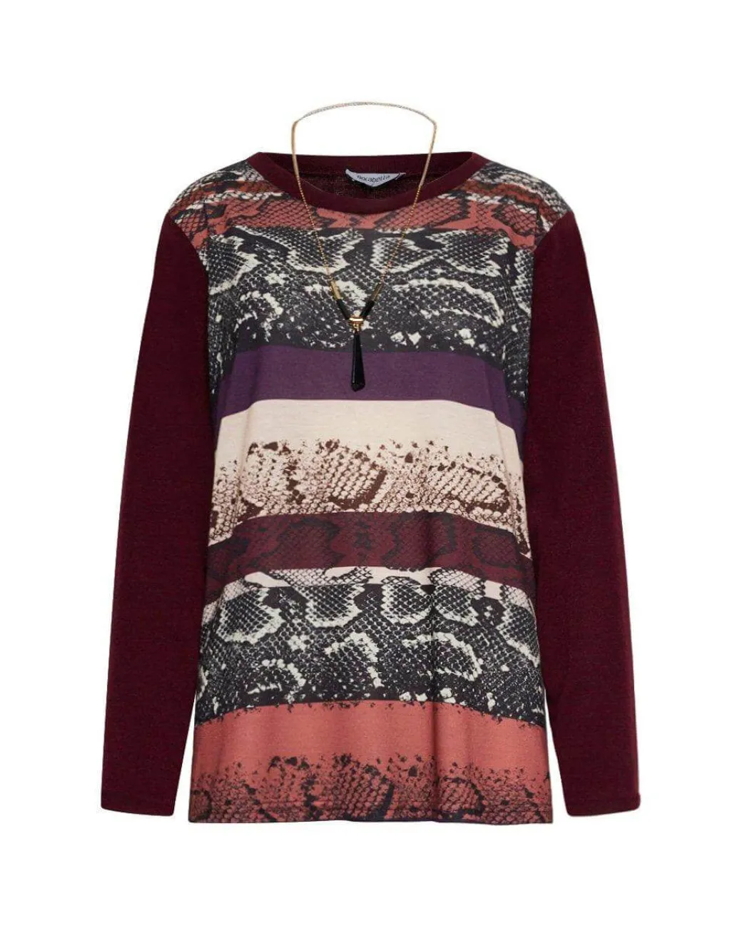 Maglia in fantasia pitonata BORDEAUX