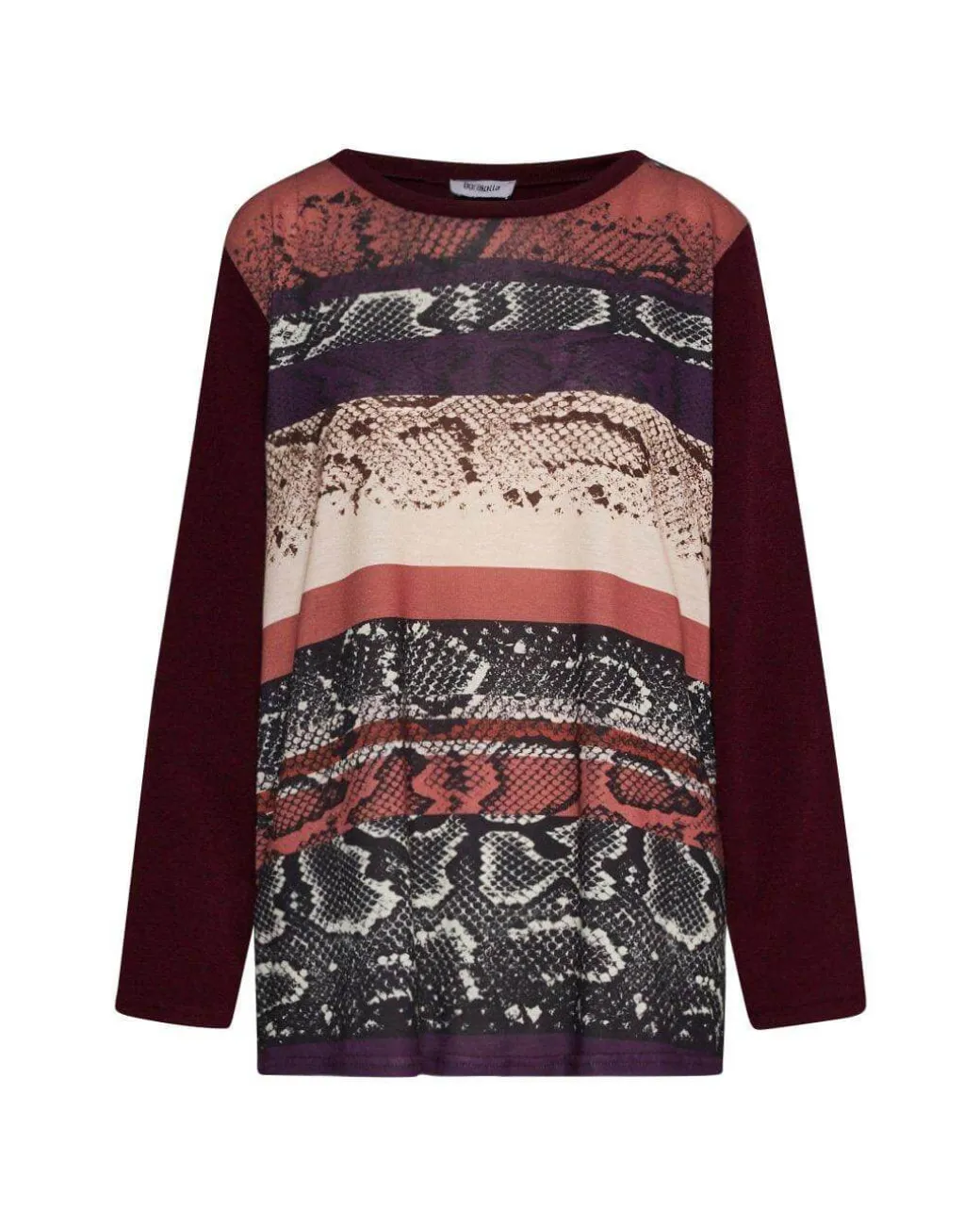 Maglia in fantasia pitonata BORDEAUX